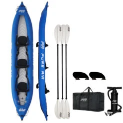 KAYAK GONFLABLE AQUA MARINA PURE AIR PLANCHER HP 3 PLACES
