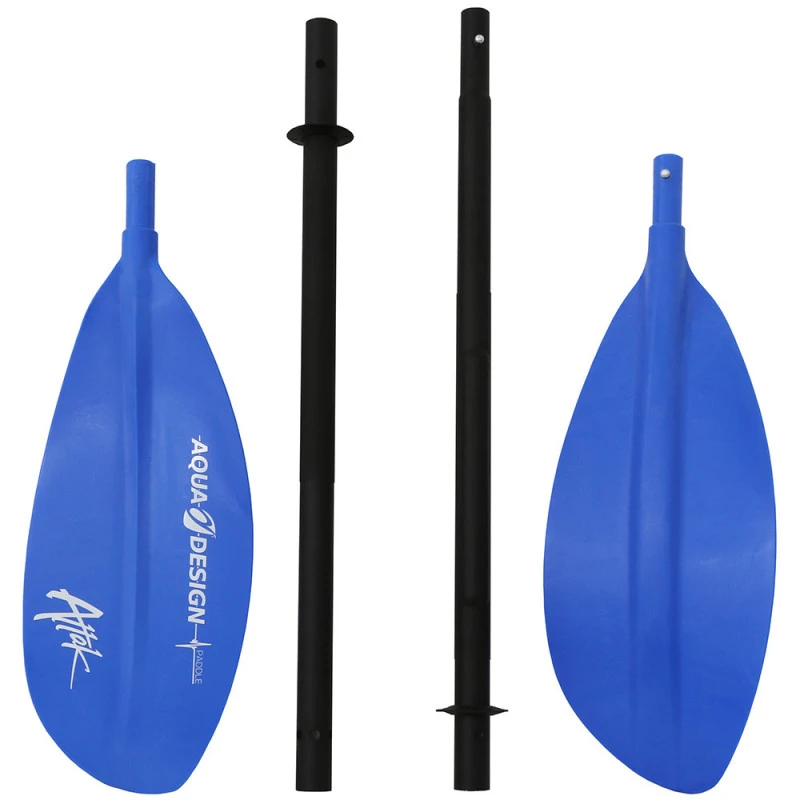 PAGAIE KAYAK AQUADESIGN ATTAK 4 PARTIES 220CM Bleu – Image 4